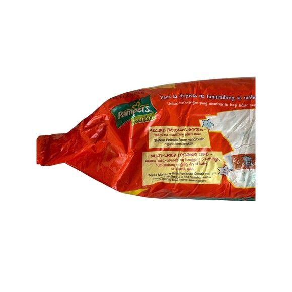 Vintage Pampers Comfort Diapers from Philippines South East Asia 4pk Sealed RARE - Picture 15 of 15